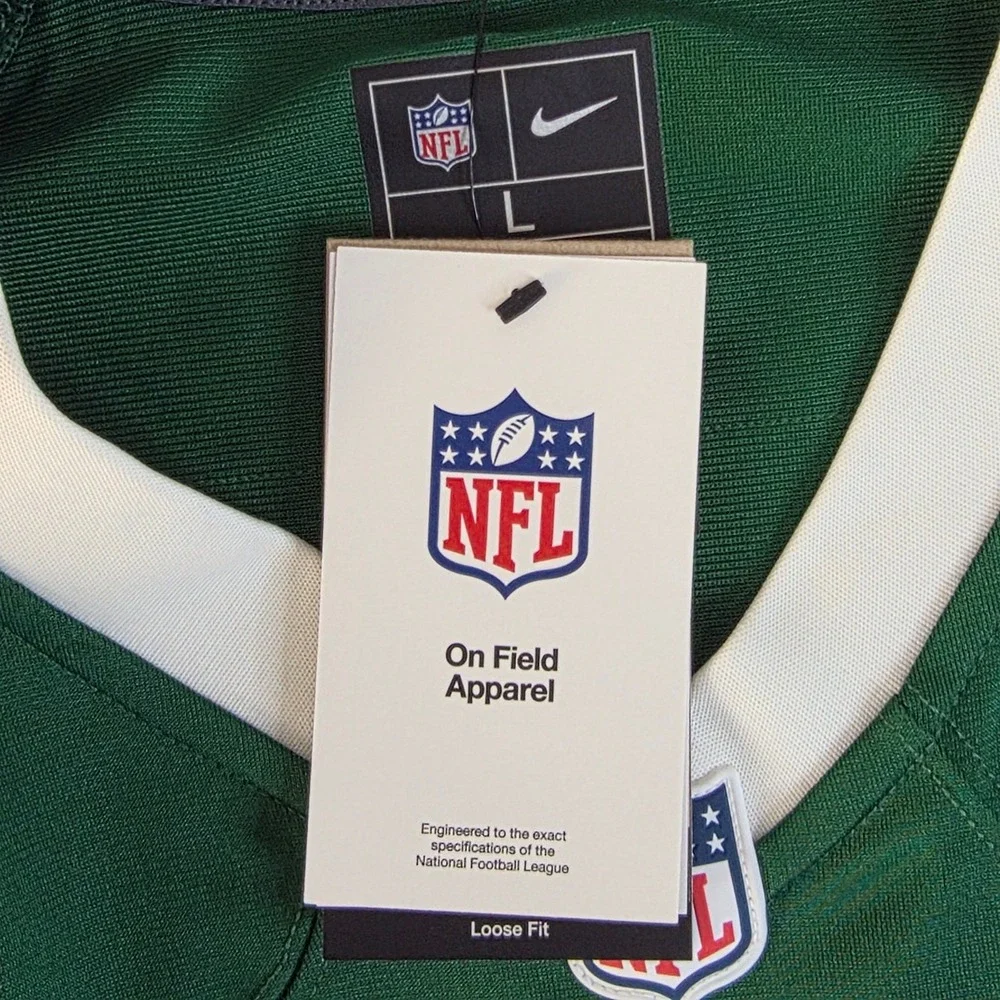 Nike Sauce Gardner Jersey Mens Large Green New York Jets NFL Football 1 New